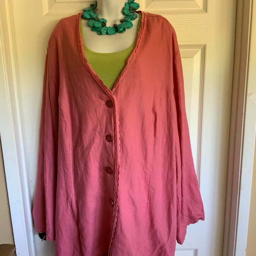 J.JILL 100% linen plus size Summer jacket